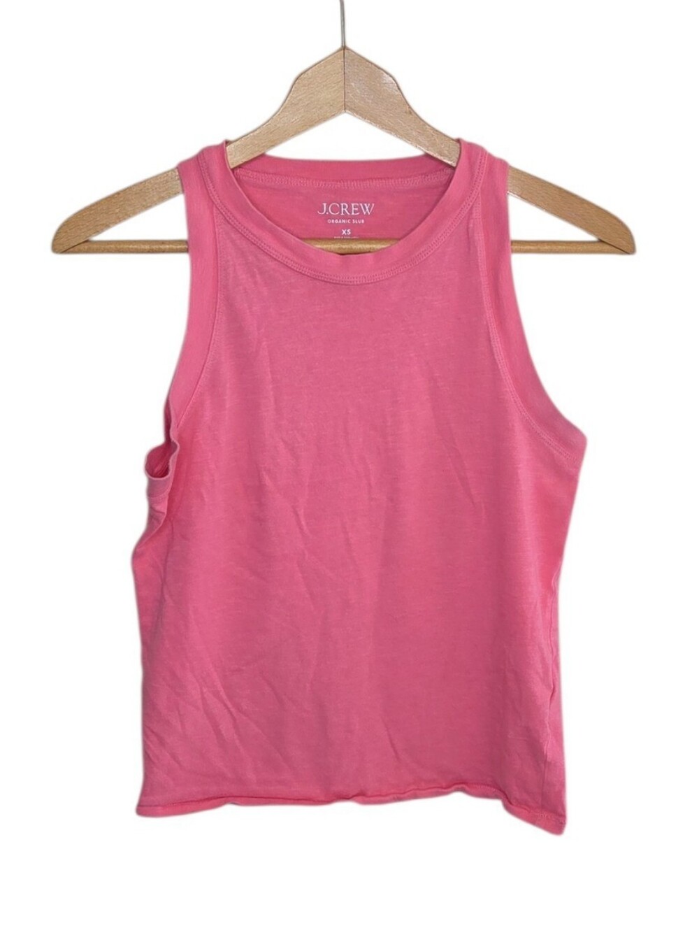 J. Crew Dusty Pink Organic Slub 100% Cotton Tank Top Size XS Casual Layering